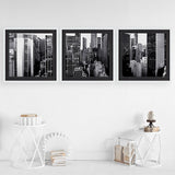 Custom Panorama of NYC VII (MC) (Set of 3) by Jeff Pica Hand Embelished Framed Photo Art Print Matte from Mercana - Luna Furniture