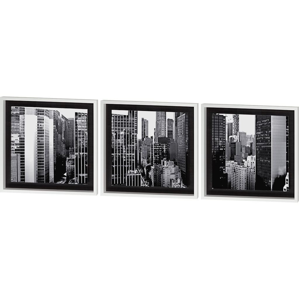 Custom Panorama of NYC VII (MC) (Set of 3) by Jeff Pica Hand Embelished Framed Photo Art Print Matte from Mercana - Luna Furniture