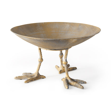 Chadwick II 13L x 13W Gold Metal Webbed Feet Bowl from Mercana - Luna Furniture