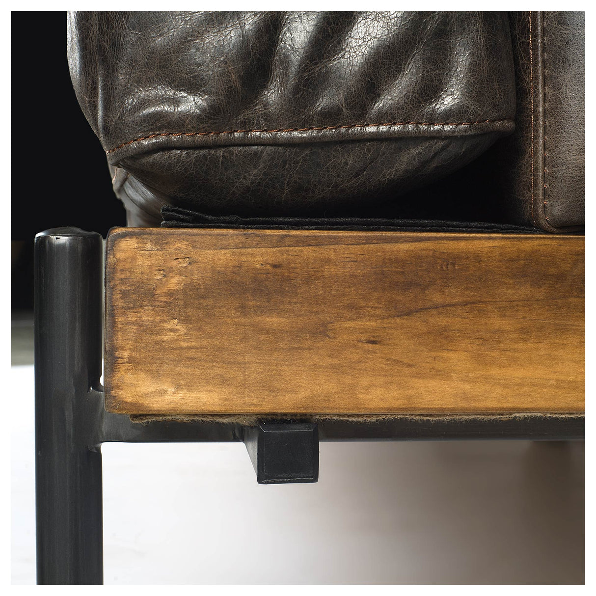 Colburne I Brown Leather Body Wood/Iron Frame Club Chair from Mercana - Luna Furniture