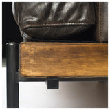 Colburne I Brown Leather Body Wood/Iron Frame Club Chair from Mercana - Luna Furniture
