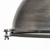 Bashaw I 17x20 Gray Toned Metal Dome Pendant Light from Mercana - Luna Furniture