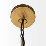 Fenton 18.0L x 18.0W x 23.0H Black W/Antiqued Gold Accents Pendant Light from Mercana - Luna Furniture