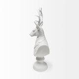 Mozart 8L x 6W White Resin Deer In A Suit from Mercana - Luna Furniture