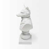 Murray 6L x 5W White Resin Business Fox from Mercana - Luna Furniture