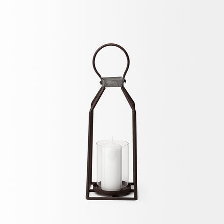 Kingston II Small Rustic Metal Framed Table Candle Holder from Mercana - Luna Furniture