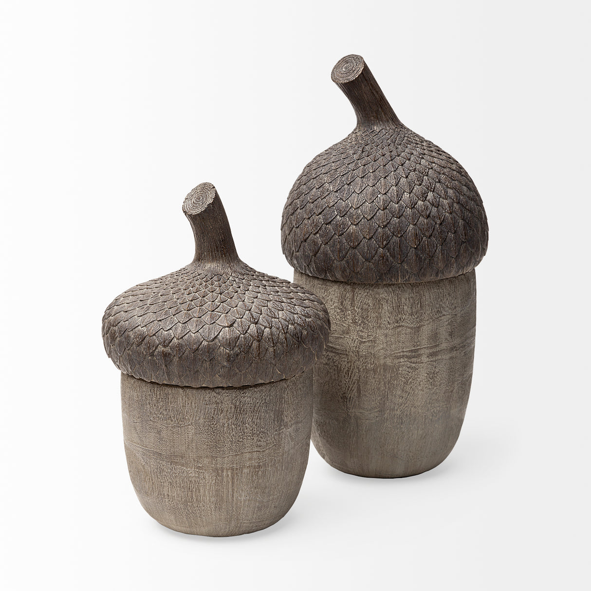 Mandor I (Small) 6L x 6W Brown Resin Acorn Box from Mercana - Luna Furniture
