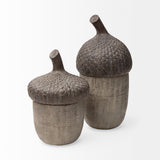 Mandor I (Small) 6L x 6W Brown Resin Acorn Box from Mercana - Luna Furniture