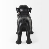 Hugo 5L x 13W Black Resin Bulldog from Mercana - Luna Furniture