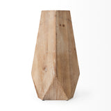 Allen I Large Natural Wooden Base Oval Vase from Mercana - Luna Furniture