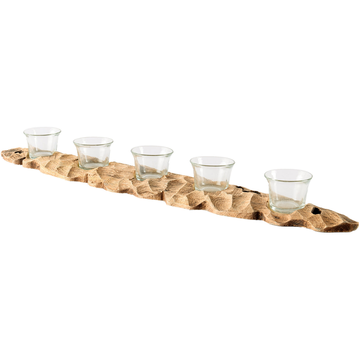 Yerba Reclaimed Mango Wood Five Tealight Table Candle Holder from Mercana - Luna Furniture