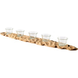 Yerba Reclaimed Mango Wood Five Tealight Table Candle Holder from Mercana - Luna Furniture
