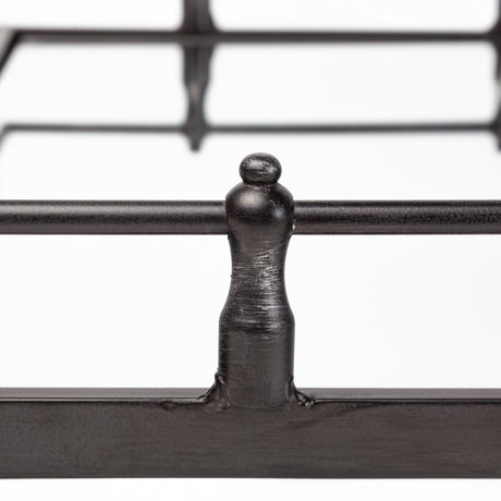 Christa 22L x 22W Black Metal Mirrored Base Square Tray from Mercana - Luna Furniture