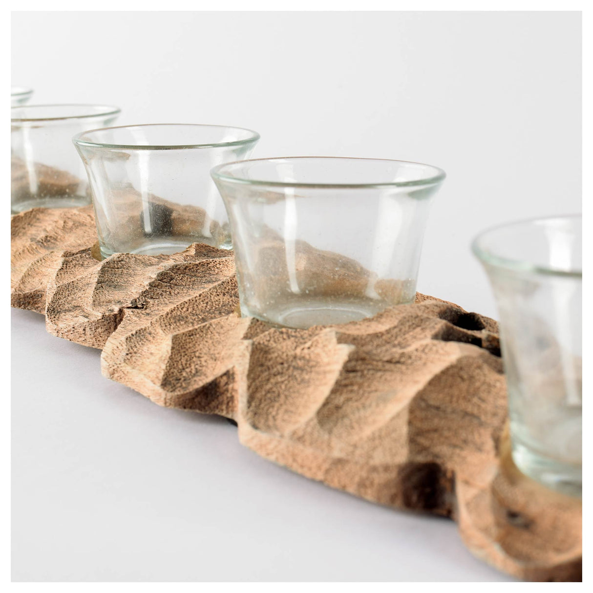 Yerba Reclaimed Mango Wood Five Tealight Table Candle Holder from Mercana - Luna Furniture