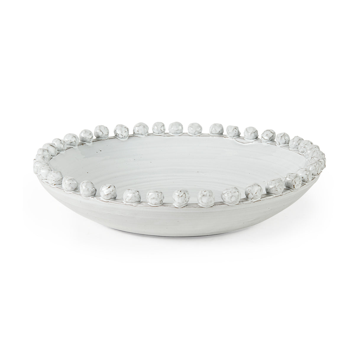 Basin 16" Round Off-White Glazed Decorative Bowl from Mercana - Luna Furniture