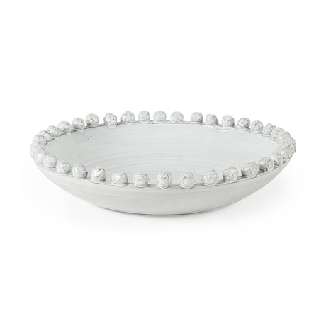 Basin 16" Round Off-White Glazed Decorative Bowl from Mercana - Luna Furniture