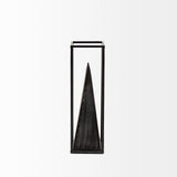 Memphis II (Medium) 4L x 4W Black Metal Pyramid In A Square Frame from Mercana - Luna Furniture