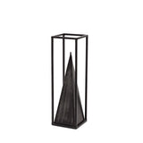 Memphis II (Medium) 4L x 4W Black Metal Pyramid In A Square Frame from Mercana - Luna Furniture