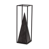 Memphis I (Large) 5L x 5W Black Metal Pyramid In A Square Frame from Mercana - Luna Furniture