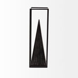 Memphis I (Large) 5L x 5W Black Metal Pyramid In A Square Frame from Mercana - Luna Furniture
