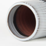 Tanami I Tall Dark Brown/White Ceramic Vase from Mercana - Luna Furniture