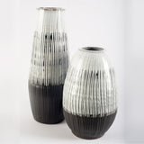 Tanami I Tall Dark Brown/White Ceramic Vase from Mercana - Luna Furniture