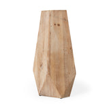Allen I Large Natural Wooden Base Oval Vase from Mercana - Luna Furniture