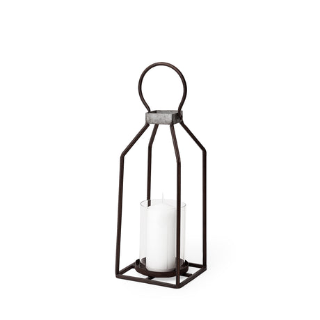 Kingston II Small Rustic Metal Framed Table Candle Holder from Mercana - Luna Furniture