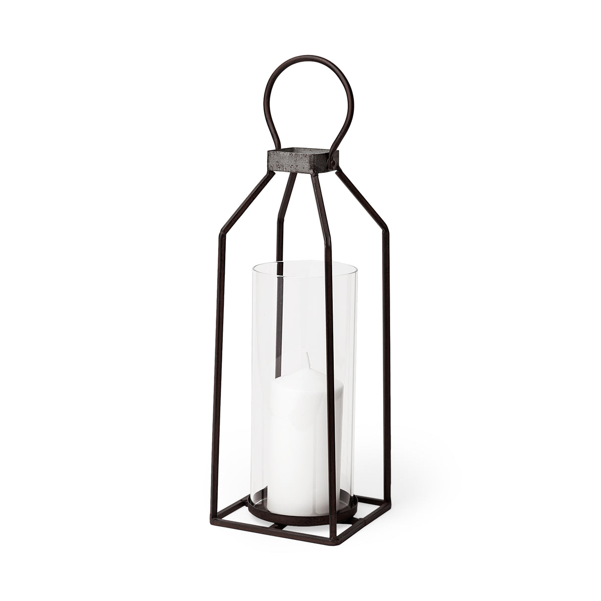 Kingston I Large Rustic Metal Framed Table Candle Holder from Mercana - Luna Furniture