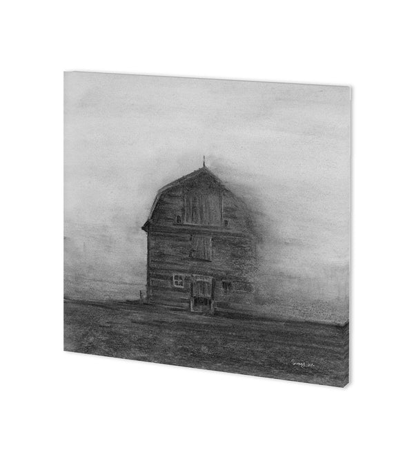 Barn House in Wind I by Mercana Studio a Hand Embellished Textured Canvas