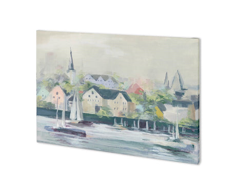 Home Port II by Mercana Studio a Hand Embellished Textured Canvas from Mercana - Luna Furniture