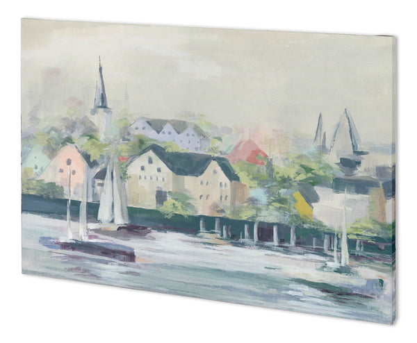 Home Port II by Mercana Studio a Hand Embellished Textured Canvas