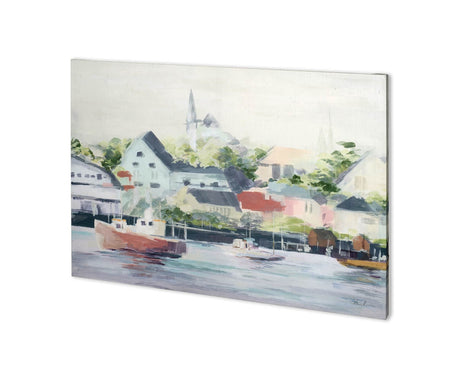 Home Port I by Mercana Studio a Hand Embellished Textured Canvas from Mercana - Luna Furniture