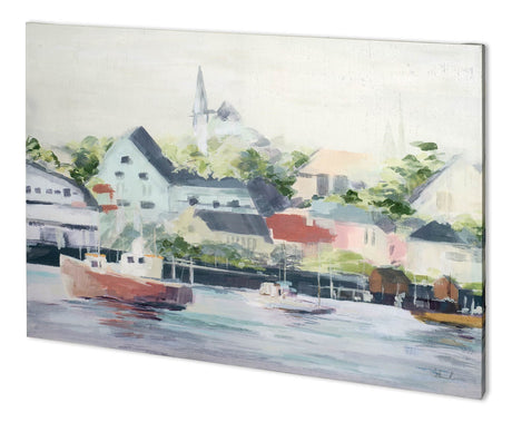 Home Port I by Mercana Studio a Hand Embellished Textured Canvas from Mercana - Luna Furniture