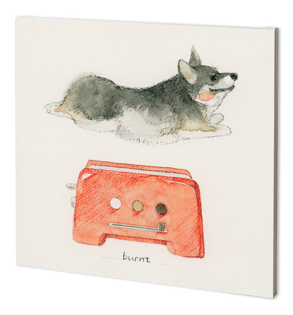 Corgi's Backery III by Mercana Studio a Hand Embellished Textured Canvas