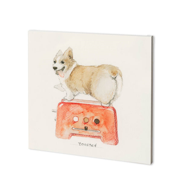 Corgi's Backery II by Mercana Studio a Hand Embellished Textured Canvas