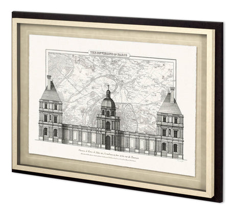 Envorons Of Paris 2 by Christopher James Hand Embellished Framed Art Print Matted under Glass from Mercana - Luna Furniture