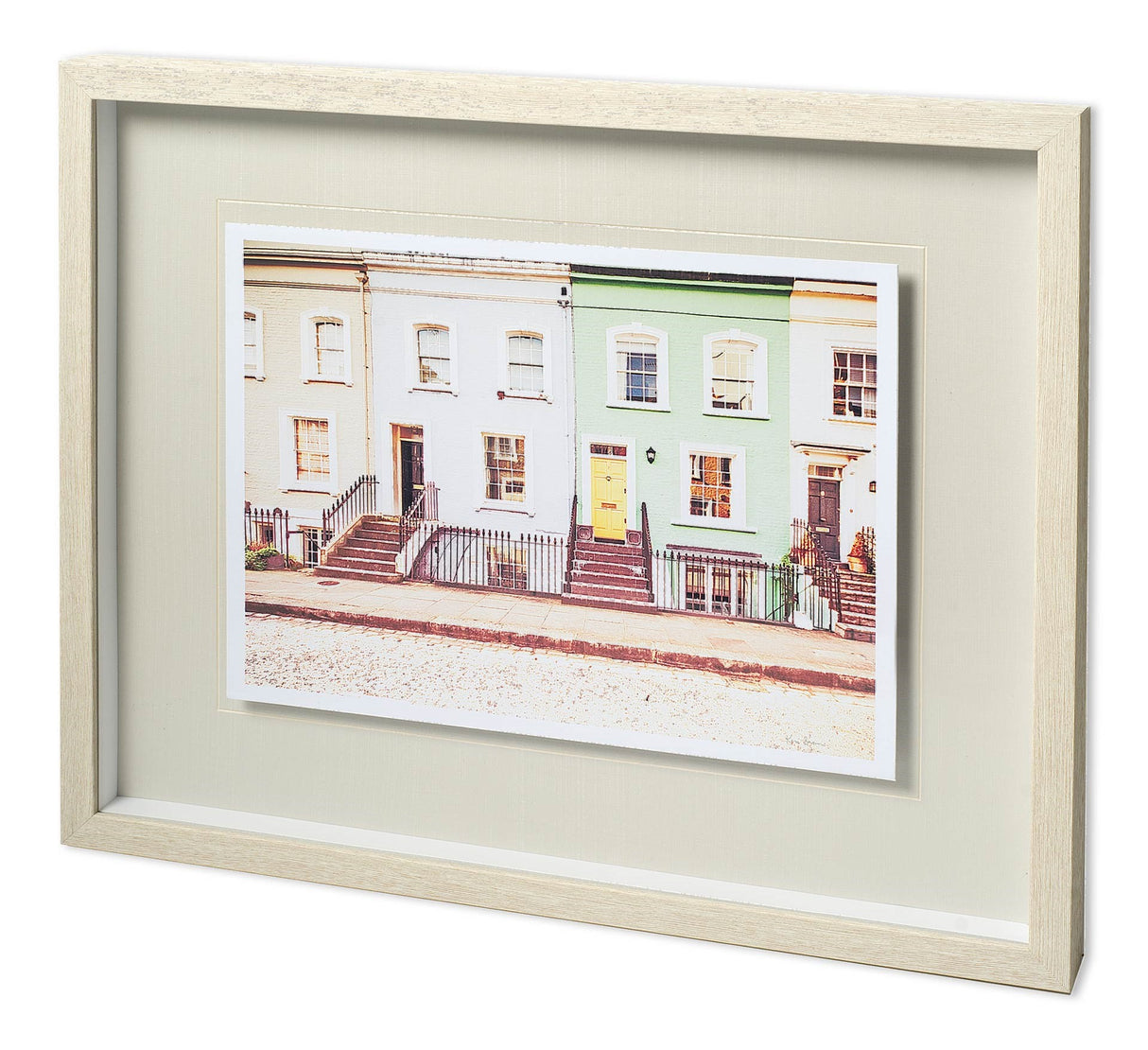 ChelseHouses All Lined Up by Keri Bevan Hand Embellished Textured Framed Photo Art Print Matted unde from Mercana - Luna Furniture