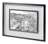 Tour of Europe III by Melissa Wang a Hand Embellished Textured Framed Art Print Matted under Glass from Mercana - Luna Furniture
