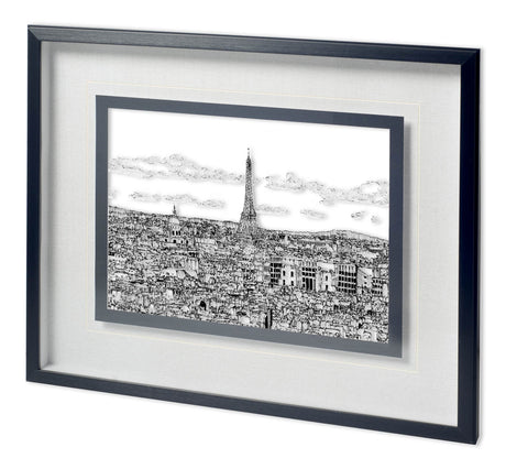 Tour of Europe II by Melissa Wang a Hand Embellished Textured Framed Art Print Matted under Glass from Mercana - Luna Furniture