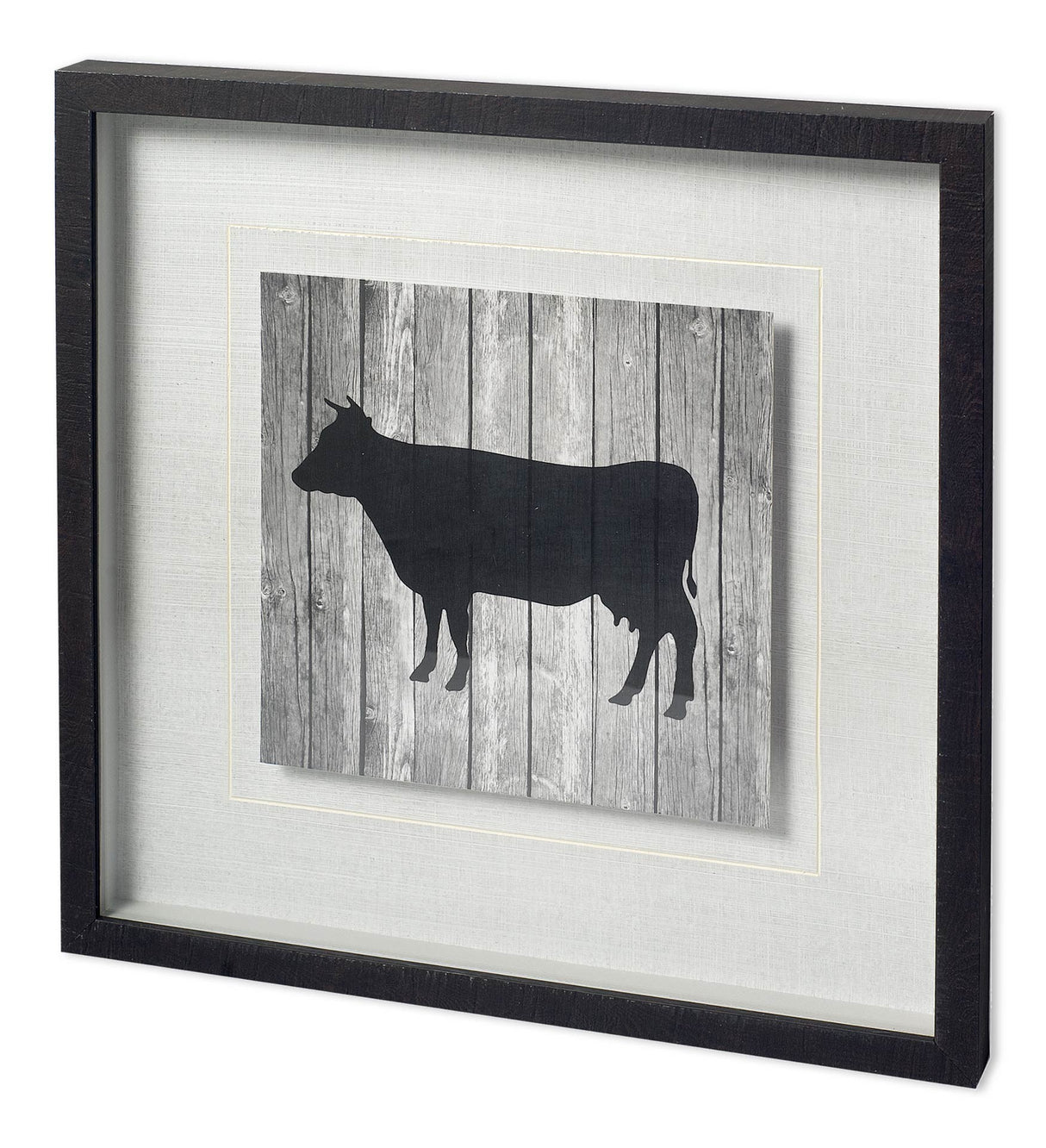 BARN COW by TANDI VENTER a Hand Embellished Textured Framed Art Print Matted under Glass from Mercana - Luna Furniture