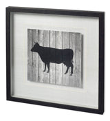 BARN COW by TANDI VENTER a Hand Embellished Textured Framed Art Print Matted under Glass from Mercana - Luna Furniture