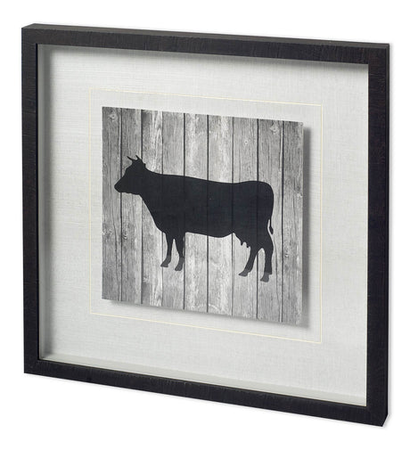 BARN COW by TANDI VENTER a Hand Embellished Textured Framed Art Print Matted under Glass from Mercana - Luna Furniture