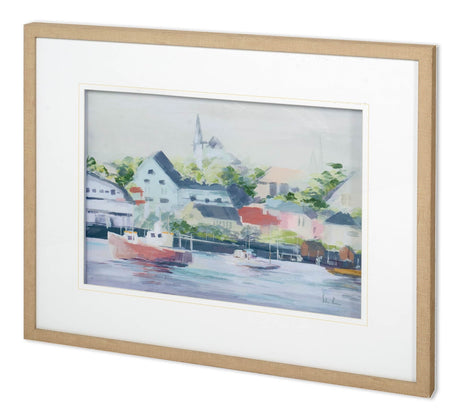 Home Port I by Mercana Studio a Hand Embellished Textured Framed Art Print Matted under Glass from Mercana - Luna Furniture
