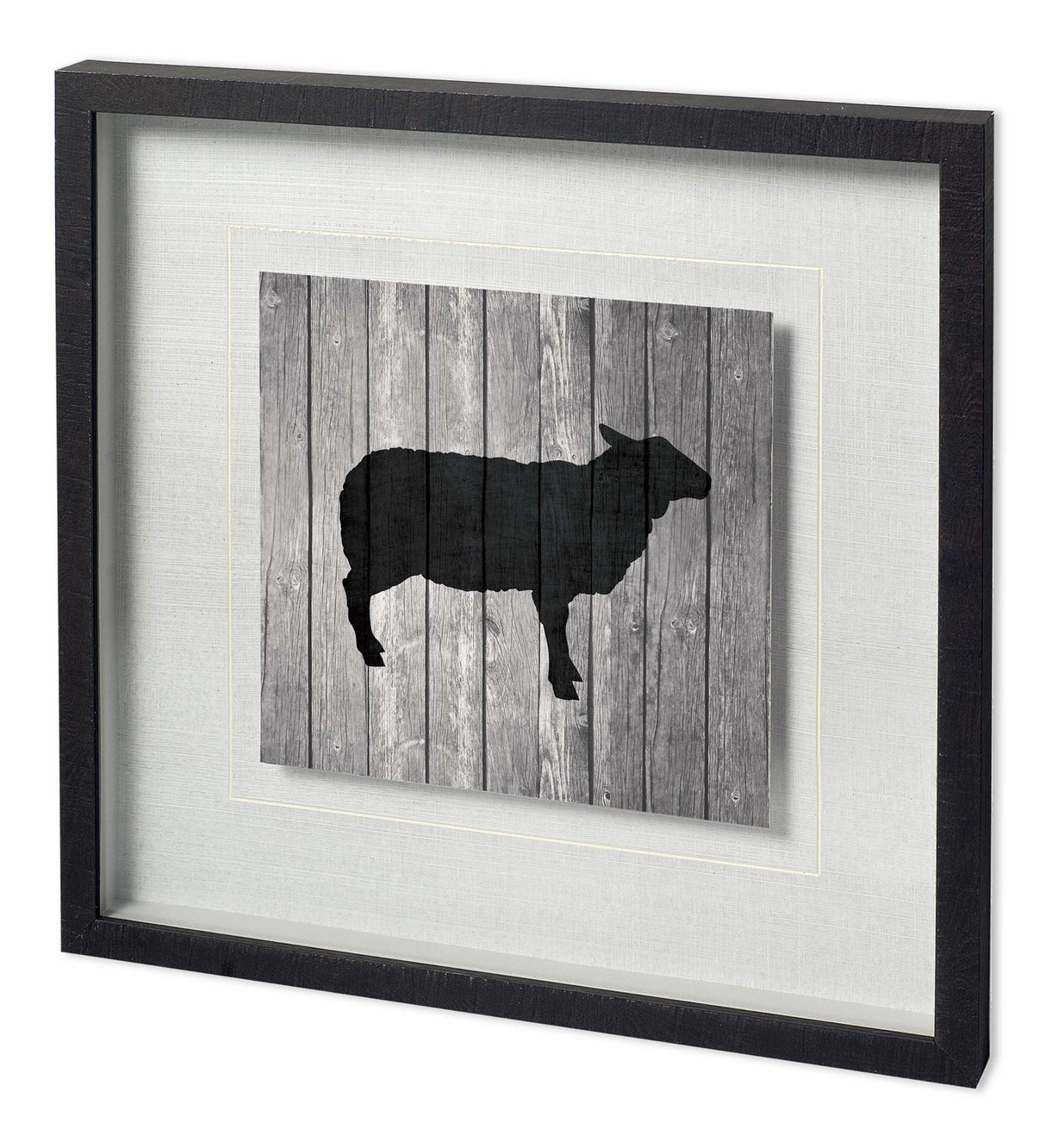 BARN SHEEP by TANDI VENTER a Hand Embellished Textured Framed Art Print Matted under Glass from Mercana - Luna Furniture