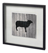 BARN SHEEP by TANDI VENTER a Hand Embellished Textured Framed Art Print Matted under Glass from Mercana - Luna Furniture