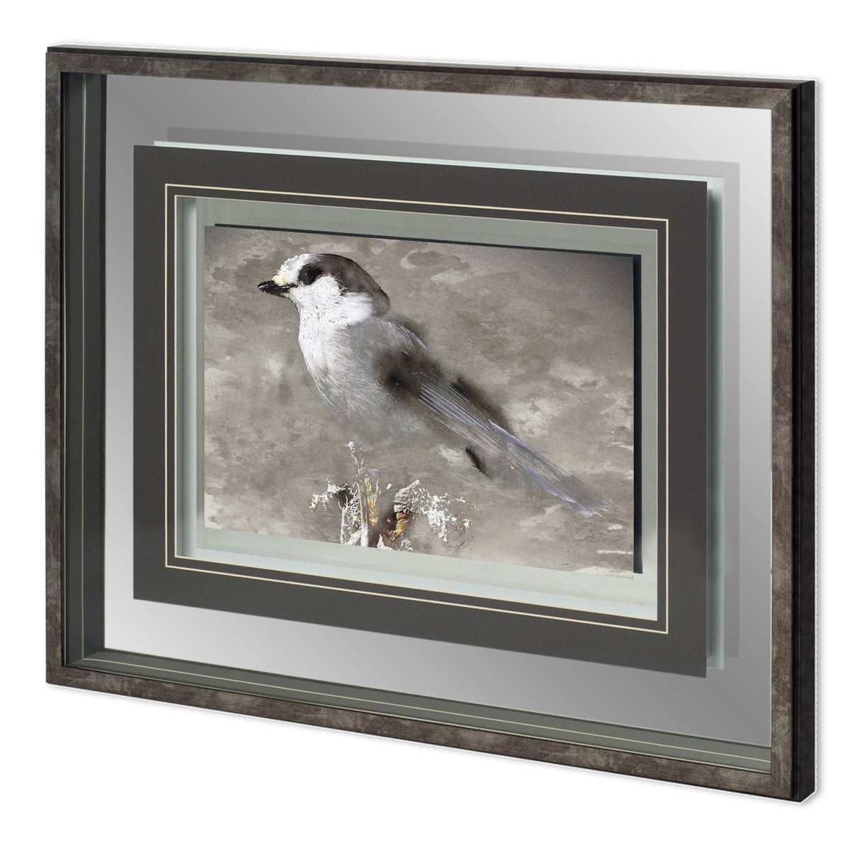 Woodland Animal Bird by Stephan Fontaine Hand Embellished Framed Art Print Matted under Glass from Mercana - Luna Furniture
