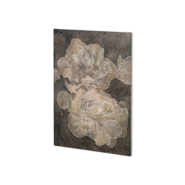 Weaved Peony I by Mercana Studio a Hand Embellished Textured Canvas