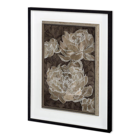 Weaved Peony II by Mercana Studio a Hand Embellished Textured Framed Art Print Matted under Glass from Mercana - Luna Furniture