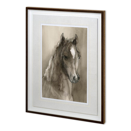 Horse Portrait I by Mercana Studio a Hand Embellished Textured Framed Art Print Matted under Glass from Mercana - Luna Furniture